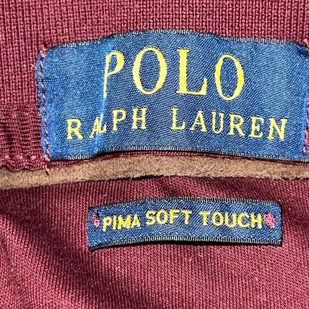 Polo Ralph Lauren‎ Long Sleeve Polo Shirt Classic Fit Burgundy Men  XXL Cotton